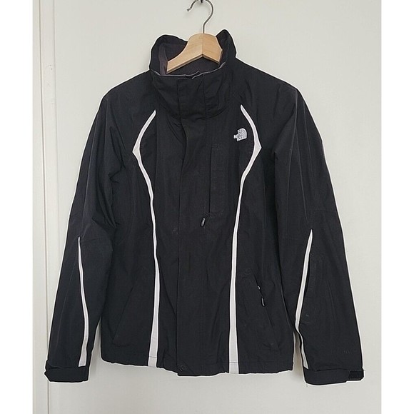The North Face Jacket Women's XS Black White HyVent Hooded Jacket Coat - Picture 2 of 16